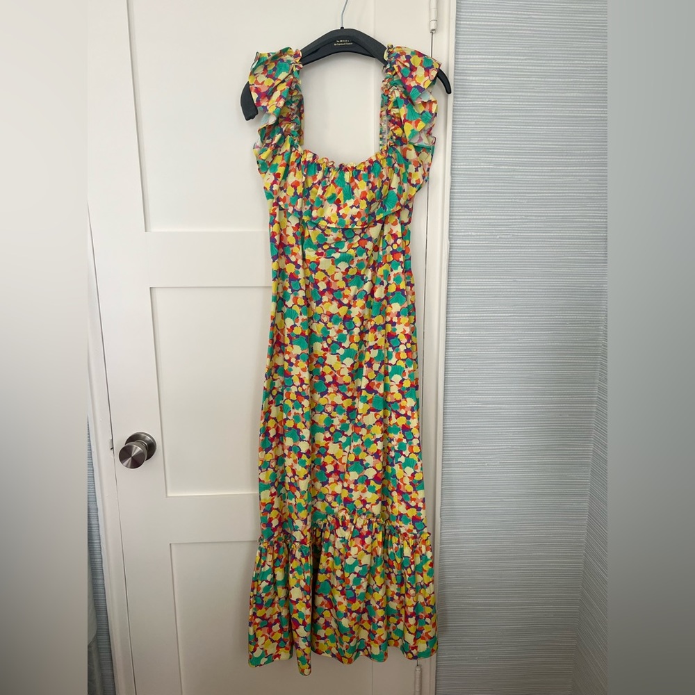 Rixo Multi Color Seashell Print Maxi Dress. Worn once.